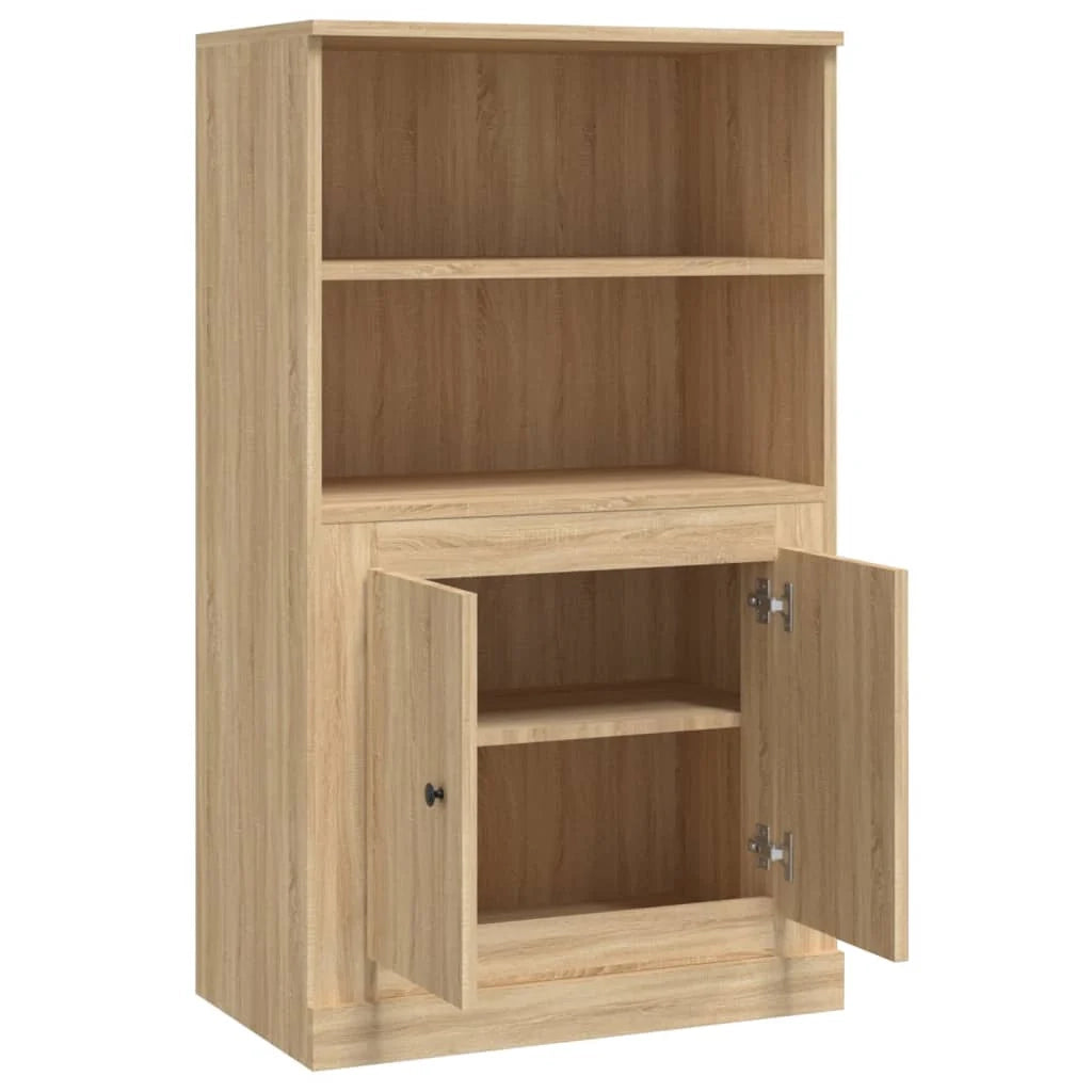 Buffet credenza cassettiera armadio mobile contenitore organizer cucina soggiorno salotto rovere Sonoma alto 60 x 35,5 x 103,5 cm legno ingegnerizzato marrone 02_0034076