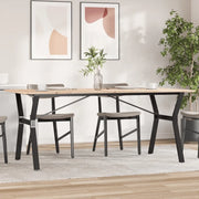 Tavolo da Pranzo Telaio a Y 180x90x75 cm Legno Pino e Acciaio