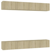 Mobili Porta TV 4pz | Armadietto TV | Mobile Porta TV Rovere Sonoma 100x30x30cm Legno Multistrato