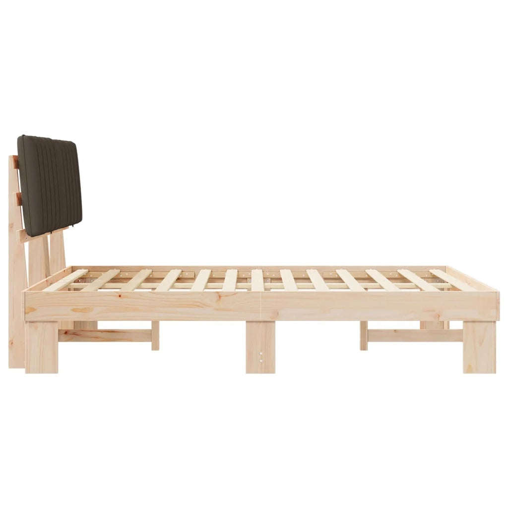 Letto con Testiera Rivestita Talpa 140 x 200 cm Pino massello 877487