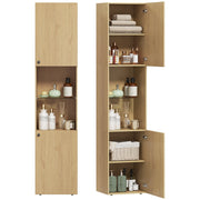 Armadio da bagno alto con ante e ripiani regolabili ¨C Minimal ¨C 40x31x182cm