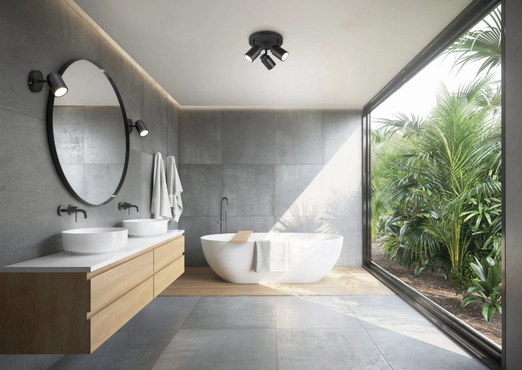 Applique bagno ANGELO nera Trio GU10 IP44 880400132