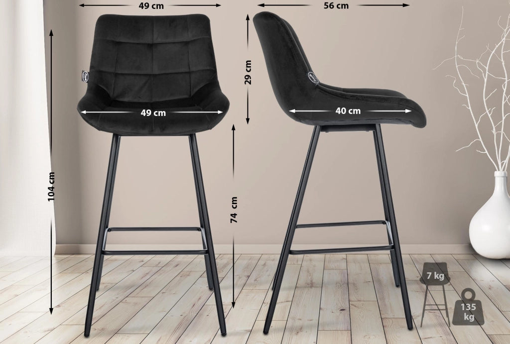 Barhocker Weston Samt