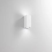 Applique Da Esterno Moderna Monolite Alluminio Bianco 2 Luci Gx53