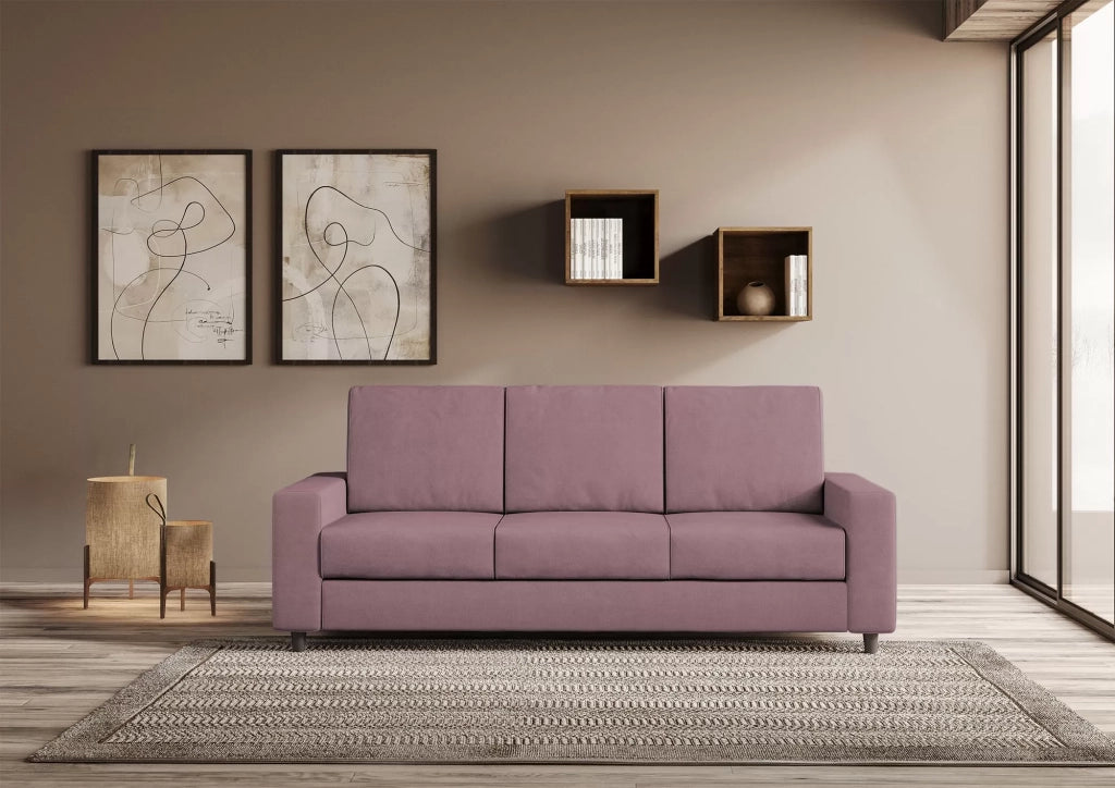 Divano sakar 3 posti (tre sedute da 60cm) misure esterne l.208cm | prugna - Mobili 2G