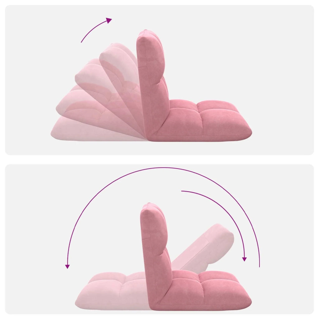 Sedia da Pavimento Rosa 50 x 61 x 57 cm Velluto 42028153