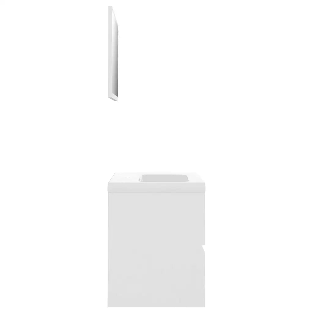 Set Mobili da Bagno | Armadio da bagno Bianco in Legno Multistrato