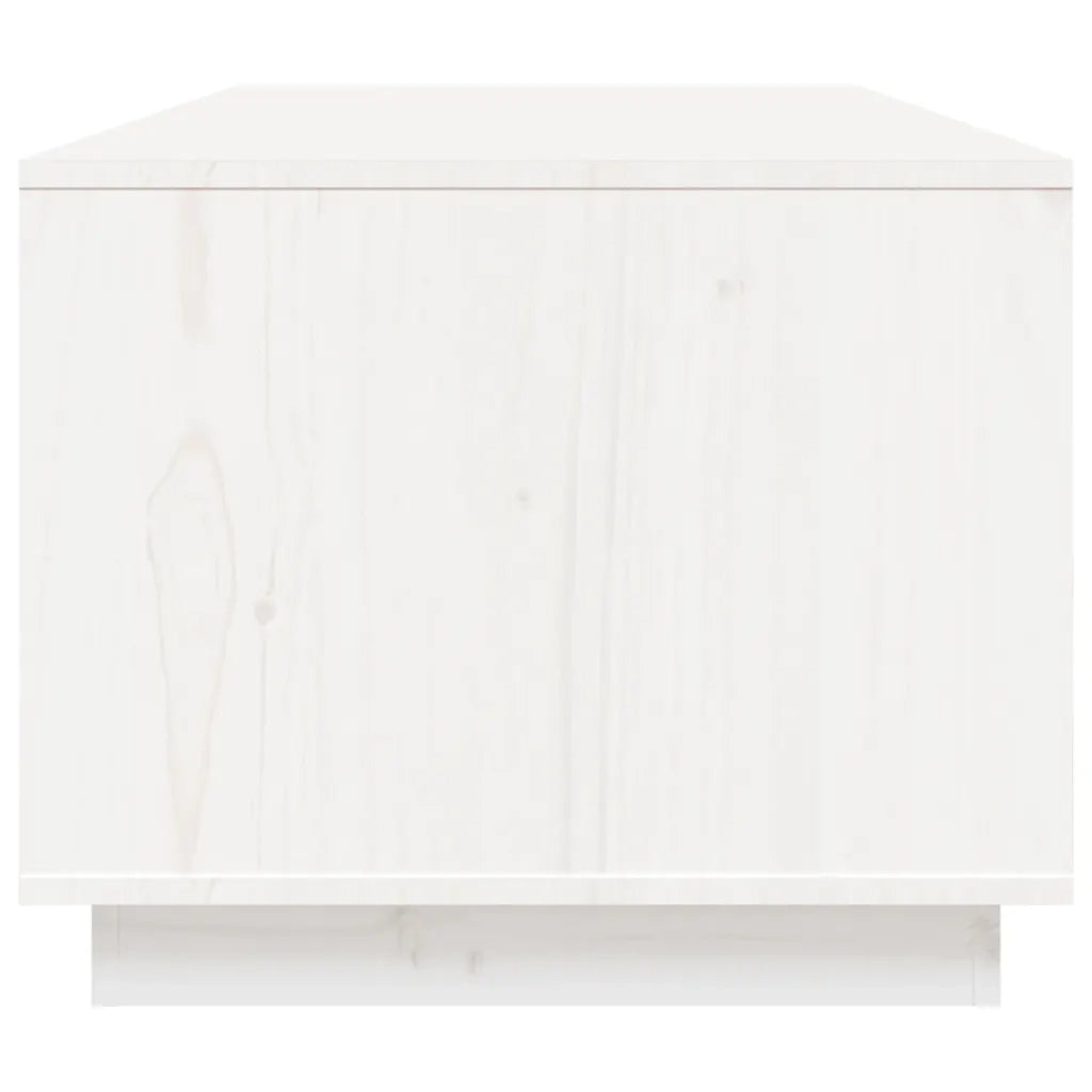 Tavolino da Salotto-Tavolino da soggiorno-Tavolo Bianco 100x50x41 cm Legno Massello di Pino 107655