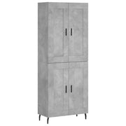 Credenza | Madia | Buffet da pranzo | Armadio da pranzo Grigio Cemento 69,5x34x180 cm in Legno Multistrato