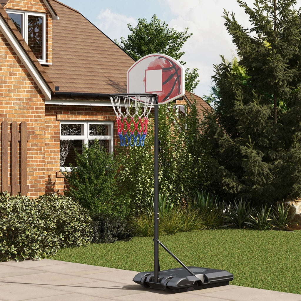 Canestro da basket con supporto, altezza regolabile da 179 a 209 cm, supporto per canestro con ruote, supporto per sistema di basket, per esterni, in
