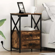 Armadio da Notte Rovere fumé 40 x 31 x 60 cm Legno multistrato 859564