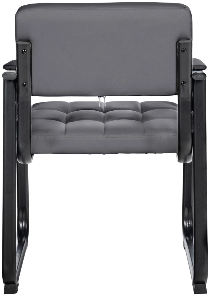 Sedia Visitatore Canada B in Similpelle grigio