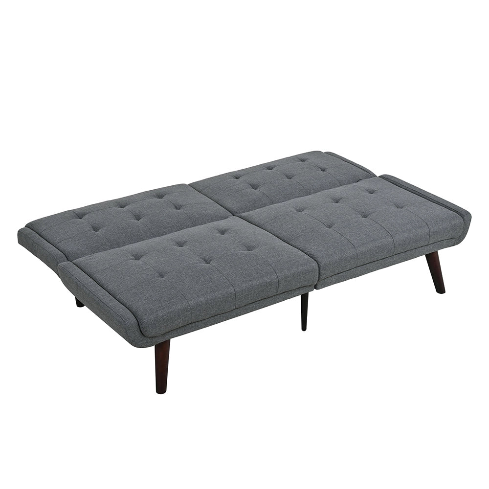 Canap¨¦-lit futon pliable - Xylo - 146 cm - Grigio - Dossier regolabile in 5 posizioni