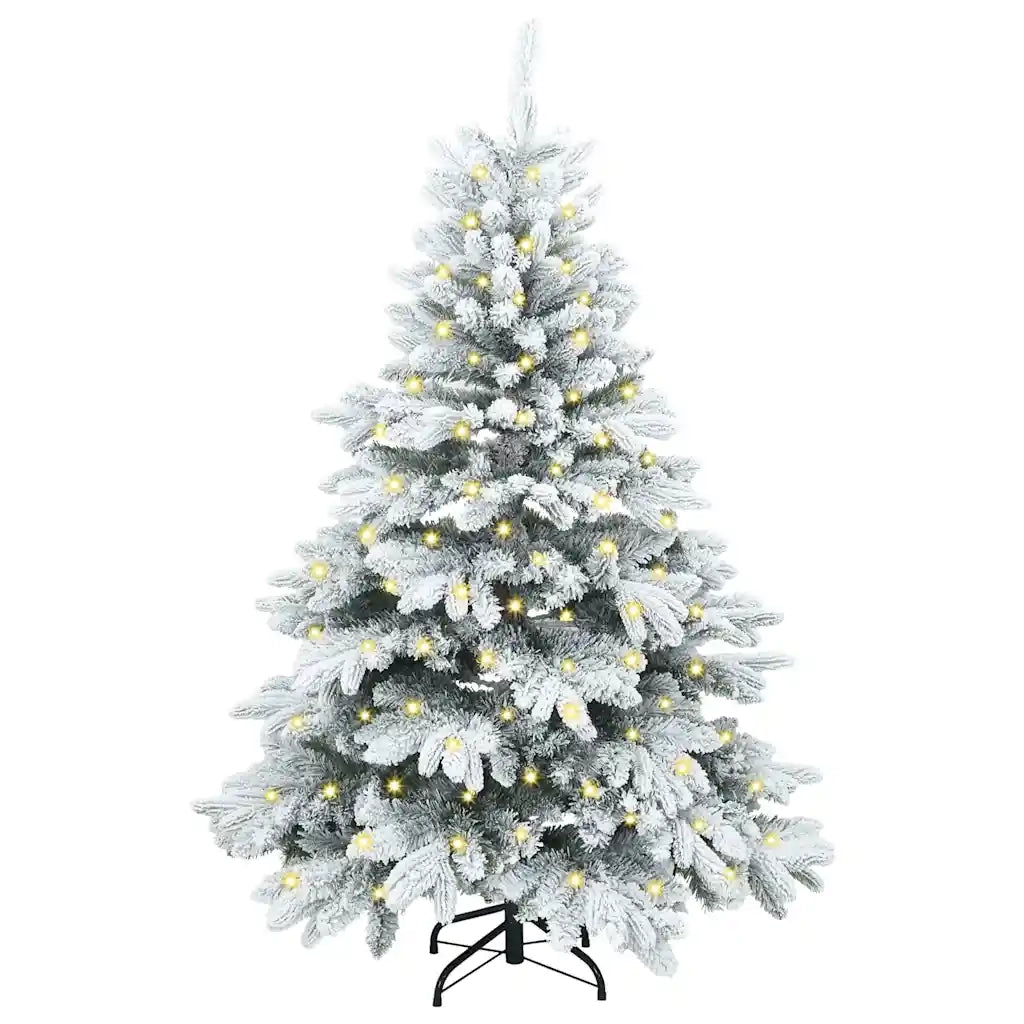 Albero di Natale | Decorazioni natalizie artificiale con 150 LED Bianco 150 cm PE e PVC