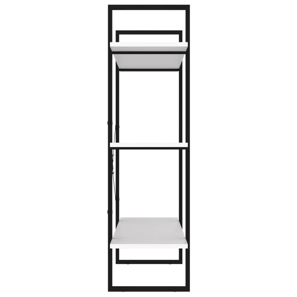 Libreria-Scaffale per Libri-Mobile di Stoccaggio Bianca 100x30x105 cm in Legno Multistrato