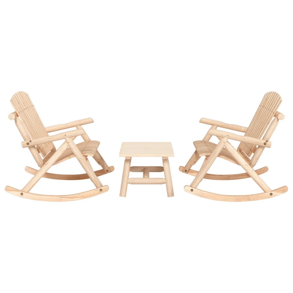 Set Divani da Giardino 3 pz in Legno Massello di Abetecod mxl 76489