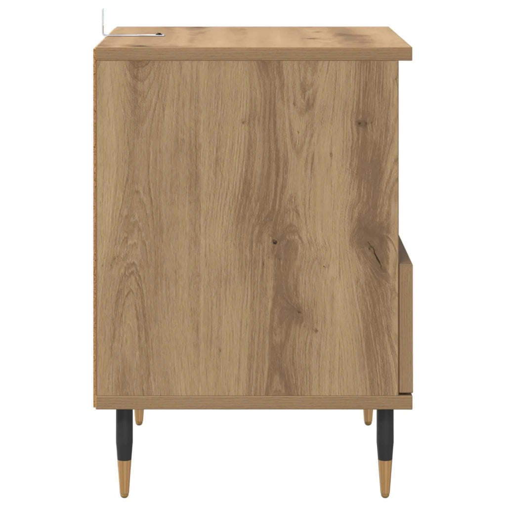 Armadio da Notte 2 pcs Rovere artigianale 40 x 35 x 50 cm