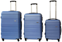 Set 3 Valigie Trolley Rigide in ABS 4 Ruote TSA Ravizzoni Caronte Blu