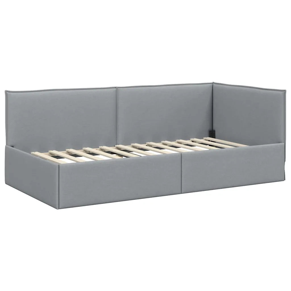 Struttura Letto Angolare con Materasso 2 pcs Grigio chiaro 3394005