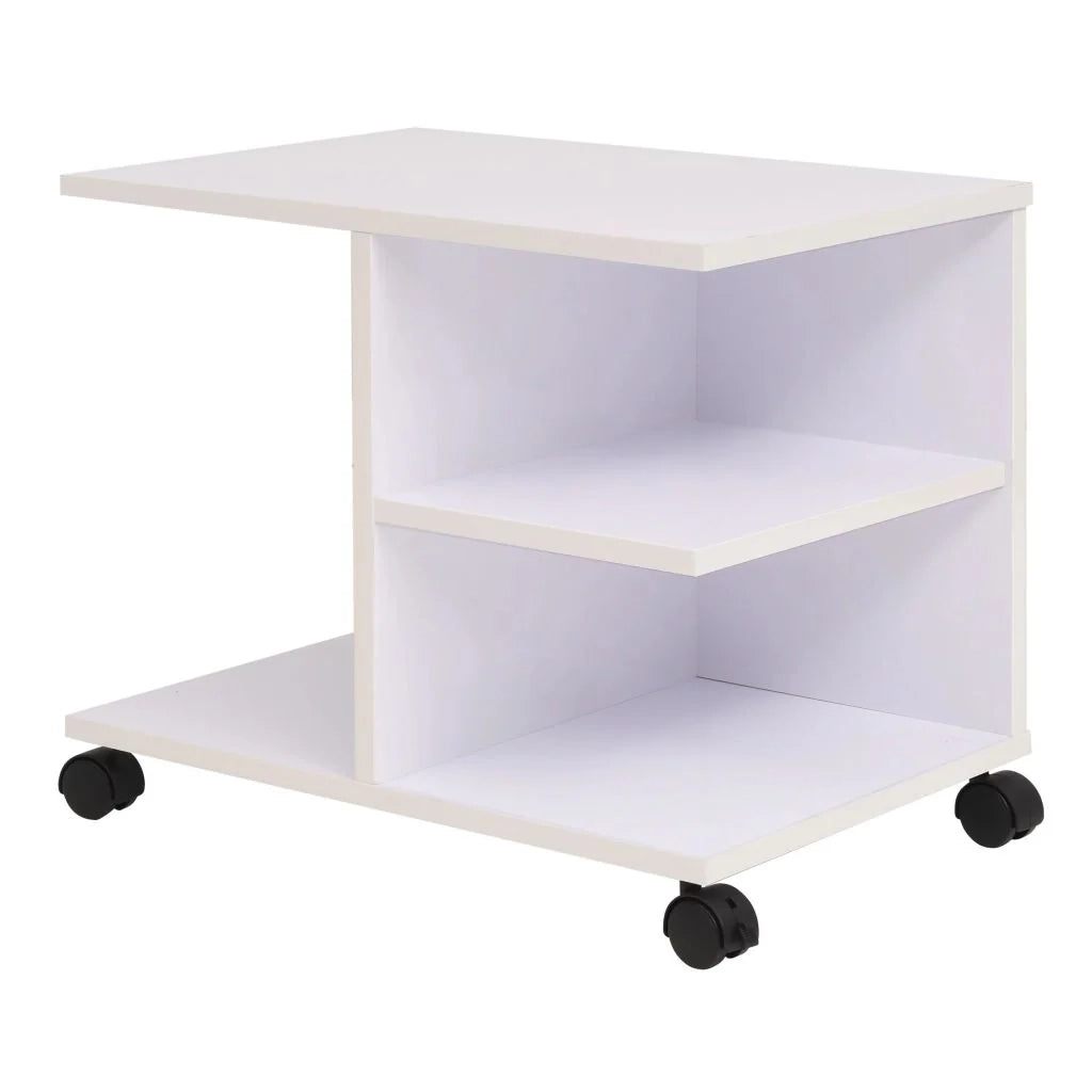 Mobiletto bianco con ripiani e ruote 50 cm codice 2702037/2