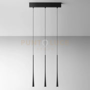 DAFNE S/3P - LAMPADARIO A SOSPENSIONE LINEARE 3 LUCI LED 3000K 612LM 16,5W NERO