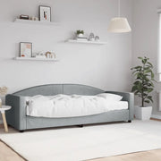Divano Letto con Materasso Grigio Chiaro 80x200 cm in Tessuto