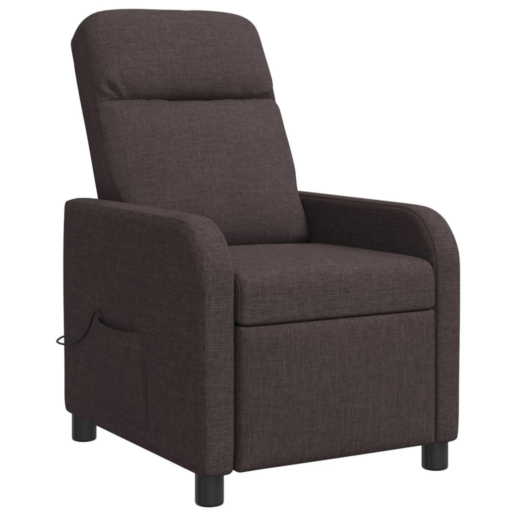 Divano Sedia-Poltrona Massaggiante Marrone Scuro Tessuto 803987