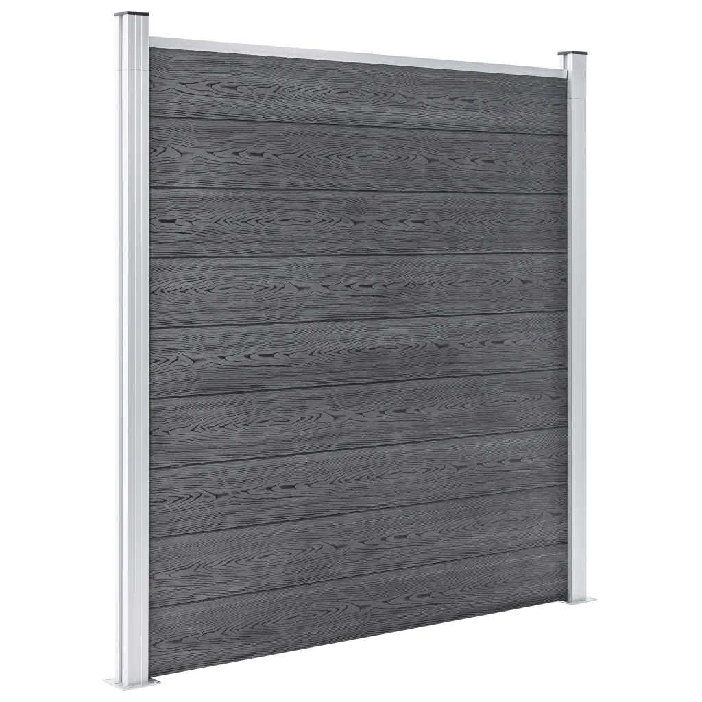Pannello di Recinzione in WPC 1737x186 cm Grigio 3053233