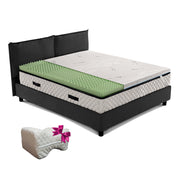 Topper memory materasso, sopramaterasso TRASPIRANTE a zone differenziate, Alto 6 cm, tessuto ARGENTO anallergico/antimicrobico sfoderabile, AIR MEMOGREEN francese 150x200