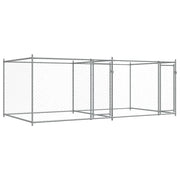 Trasportino per cani con porte 4 x 2 x 1,5 m acciaio zincato grigio 02_0041624