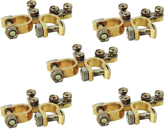 Set di 5 clip di accumulatori - connettore di accumulatori auto - clip di accumulatori per auto moto veicoli commerciali barche