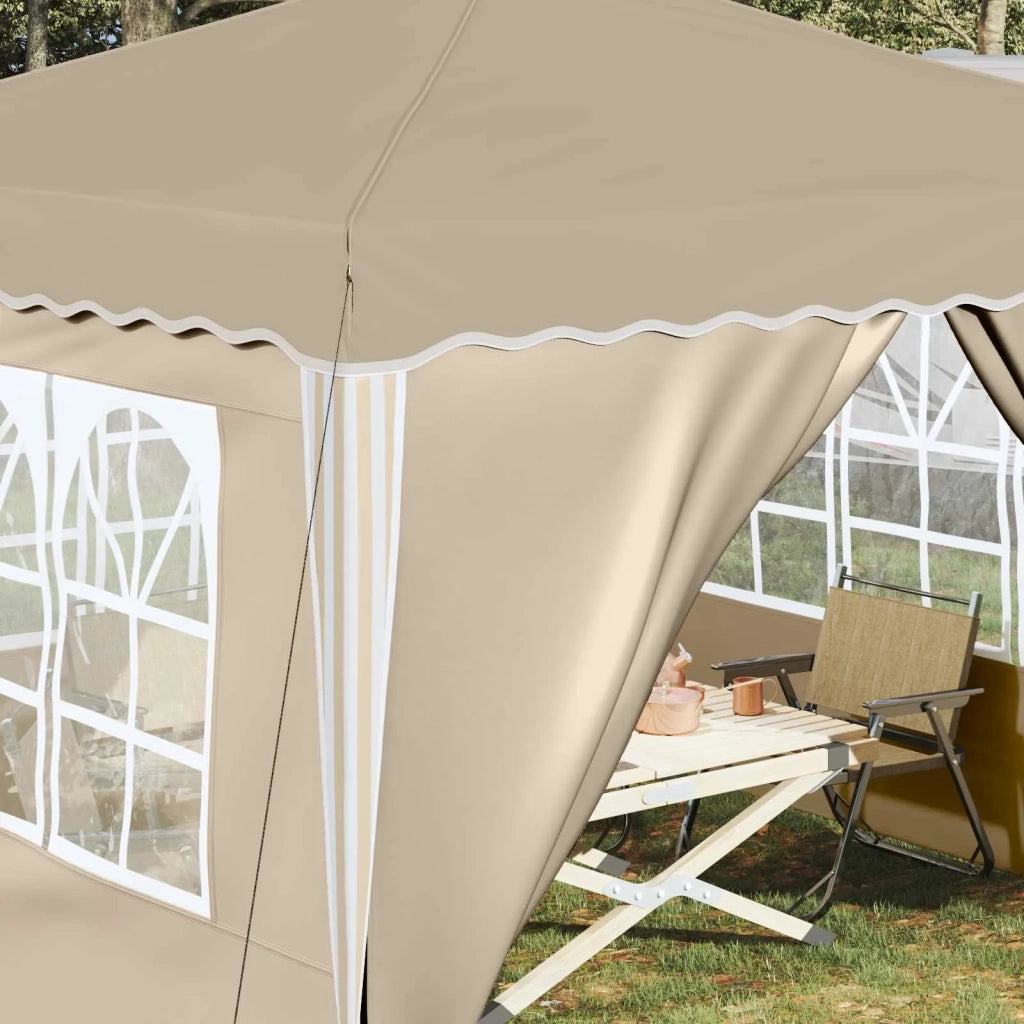 Tenda per feste a pop-up-Gazebo Crema 288 x 288 x 245 cm 280332