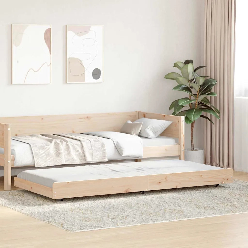 Struttura del letto Marrone 80 x 200 cm Legno massello di pino 873424