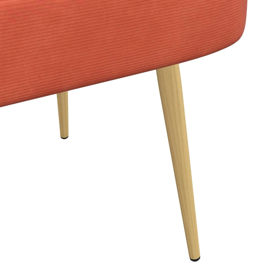 Panchina imbottita con schienale Rosso arancio 110 x 60 x 76 cm 42040784