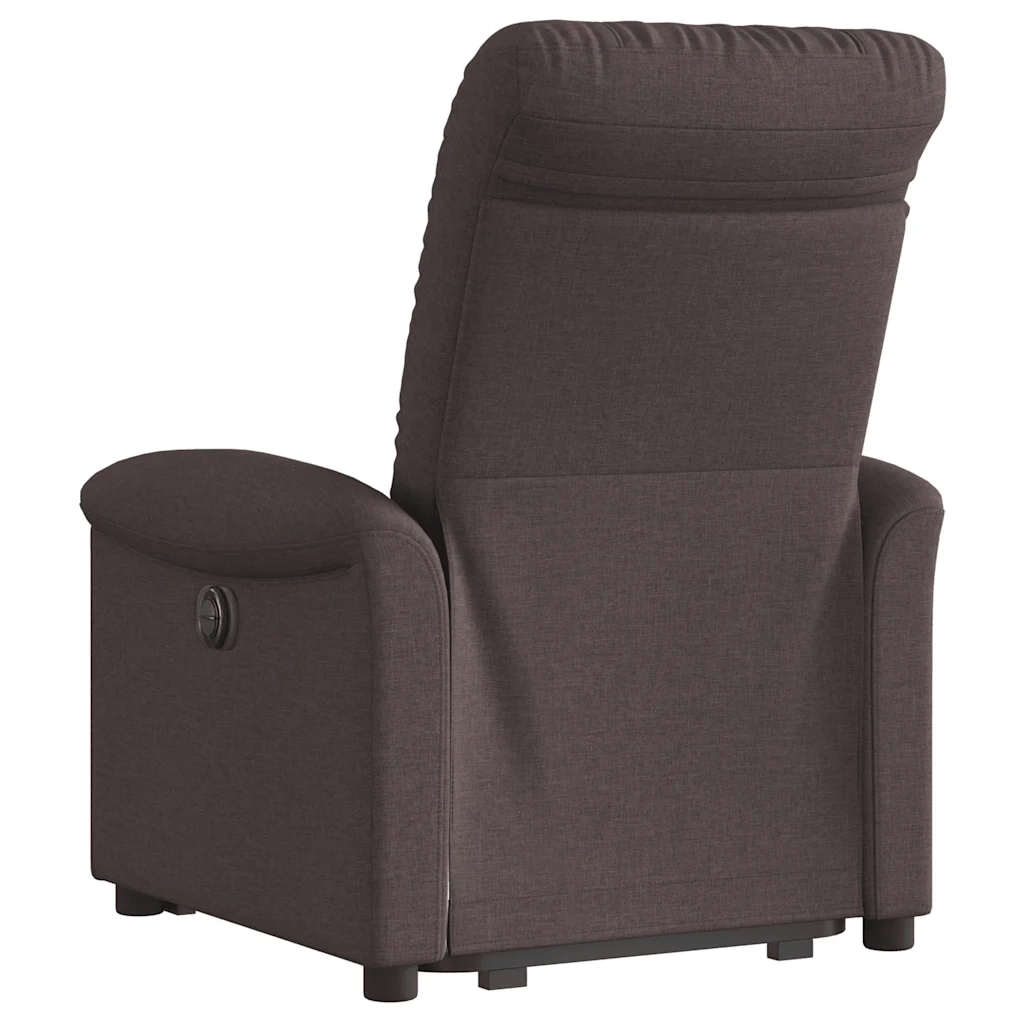 Poltrona | Sedia Relax Alzapersona Reclinante Elettrica Marrone Scuro Tessuto