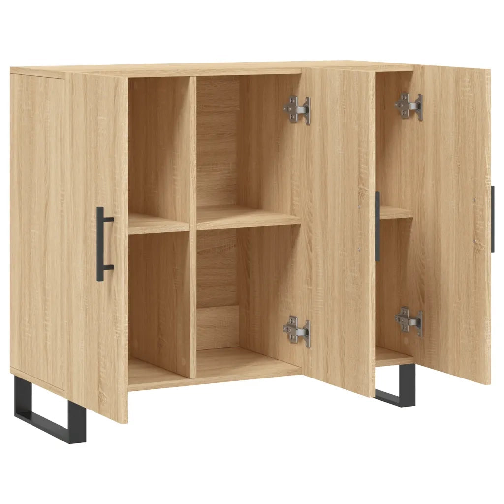 Credenza-Buffet-Armadio da cucina Rovere Sonoma 90x34x80 cm in Legno Multistrato 774657