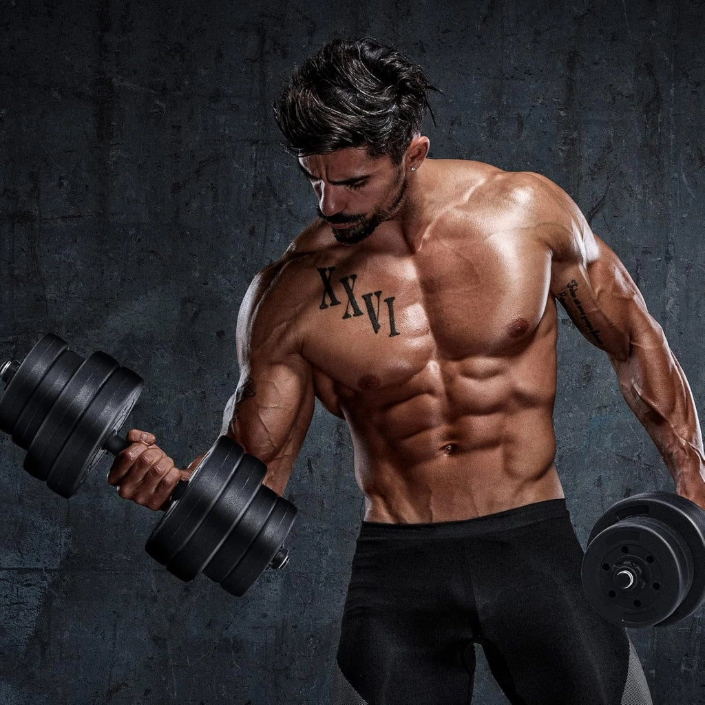 Manubri Palestra 30 kg, Set Pesi Palestra Casa 2 in 1, Manubri Regolabili con Tubo di Collegamento Multifunzione e Professionale per Uomini e Donne, Bilanciere Palestra per Fitness