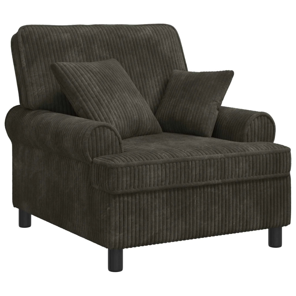 Poltrona XL con Cuscini Antracite Tessuto a 1,5 linee 42043479