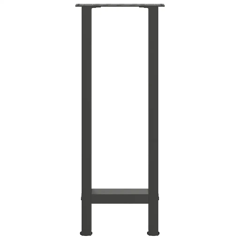Gambe per tavolo consolle antracite 2 pz 28x(72-73) cm in acciaio 4013294