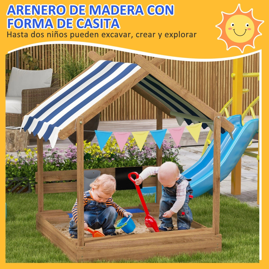 Casetta Gioco con Sabbiera ¨C zephmum ¨C 124x116x146 cm Marrone