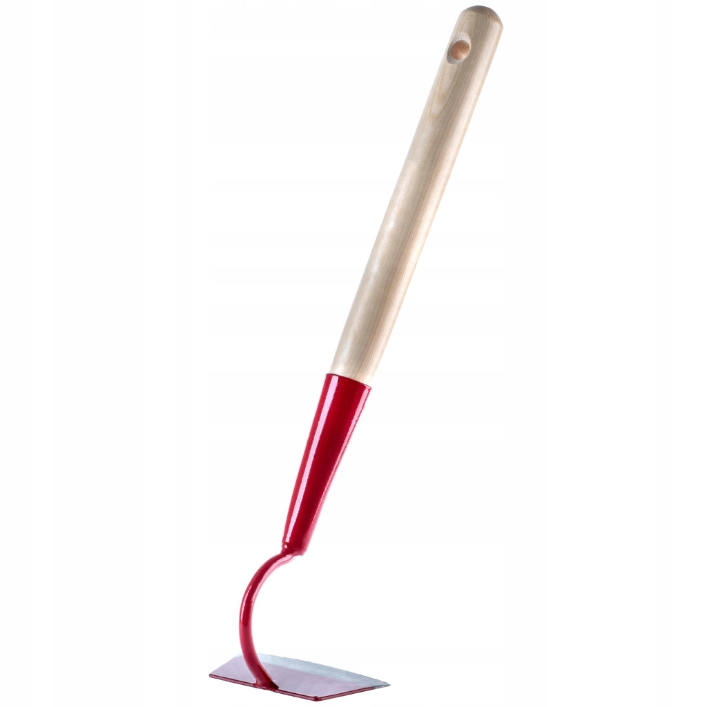 Zappa da giardino forgiata KADAX da 10 cm per estirpare le erbacce, con manico in legno.