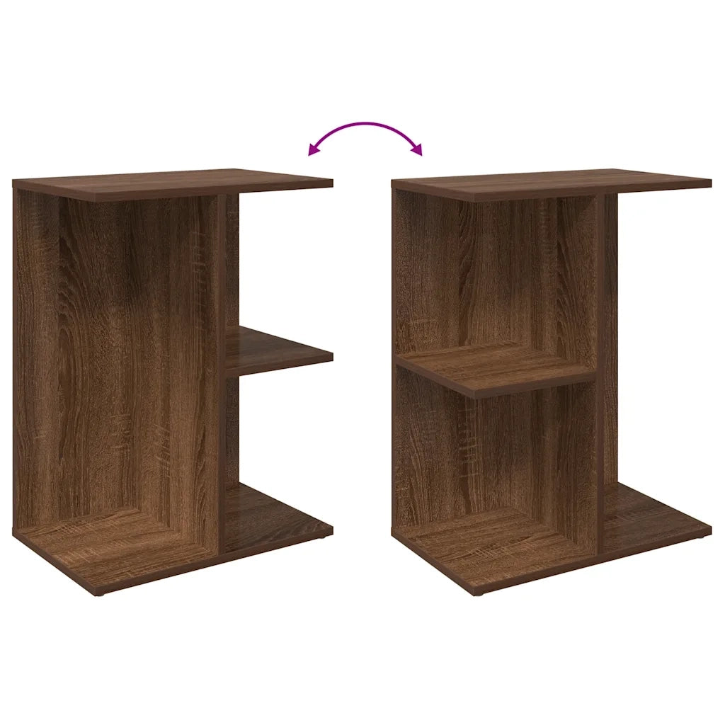 Comodini 2 pz Rovere Marrone 46,5x29x61 cm in Legno Multistrato 858663