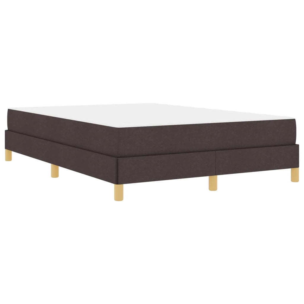 Letto a molle con materasso Marrone Scuro 160 x 200 cm Tessuto