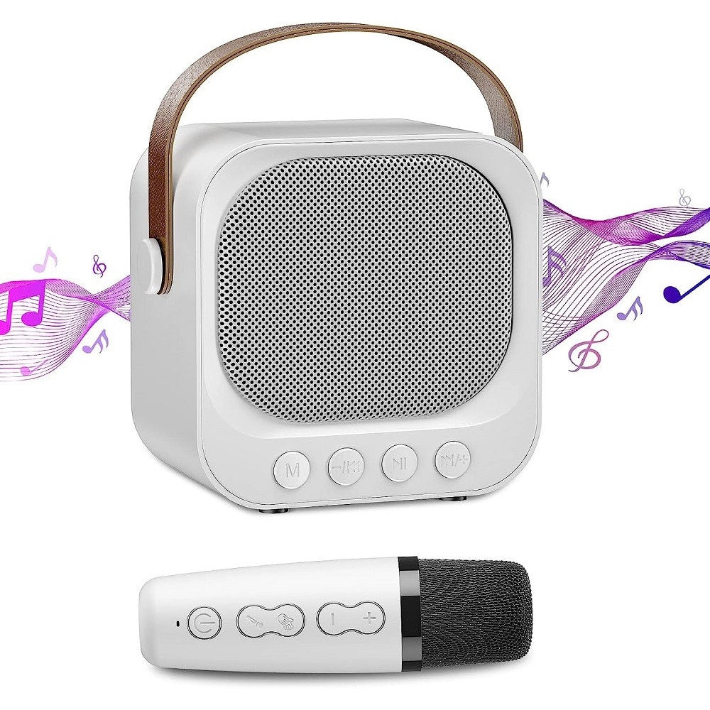 Trade Shop - Sistema Karaoke Bluetooth Con Microfono Altoparlante Portatile Con Maniglia Audio -