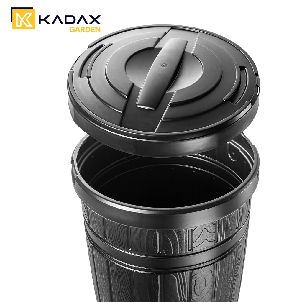 Serbatoio per acqua piovana KADAX da 265 litri con rubinetto e supporto.