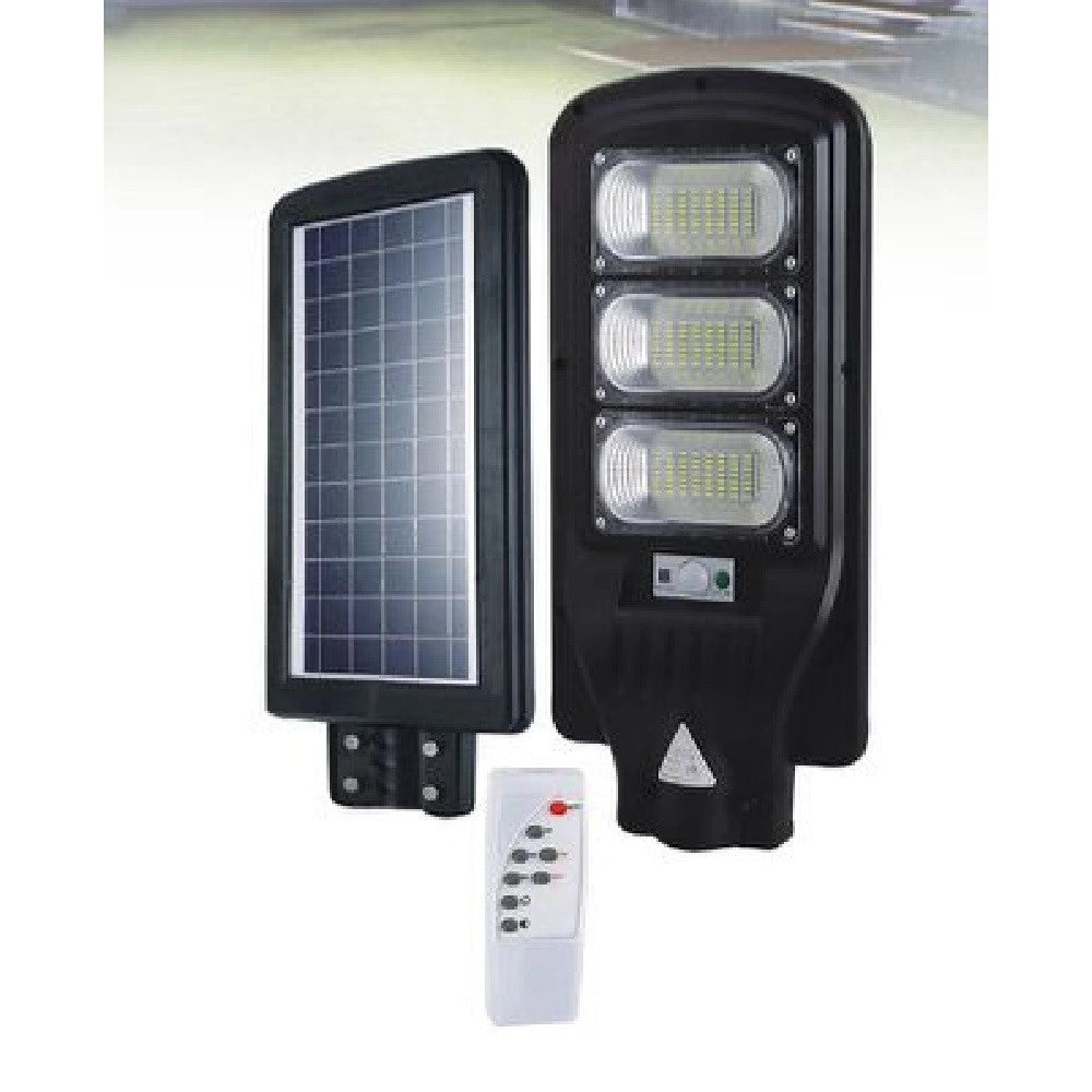 Trade Shop - Lampione Stradale Led Pannello Ricaricabile Luce Solare 150w Telecomando Led-8511 -