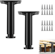 Piedini per mobili - Piedini regolabili - Design unico - Nero - Adatti per armadi cucina - 2 pezzi, 13-22 cm