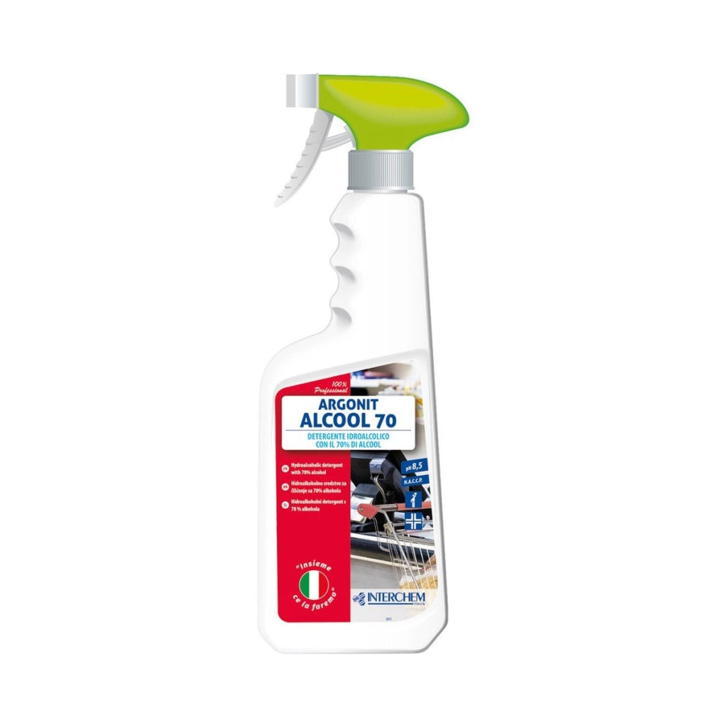 DETERGENTE IDROALCOLICO ARGONIT ALCOOL 70- 750 ml- senza- pezzi 1