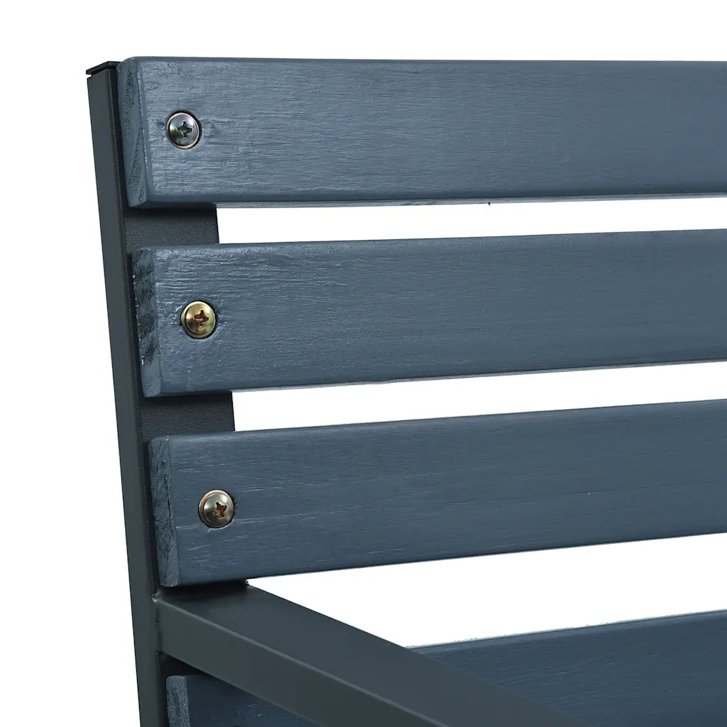 Sedie da Giardino 2 pz Grigie in Legno di Abete e Acciaio 319577