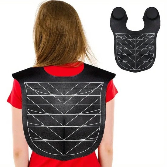 Kraag di protezione per capelli in silicone, impermeabile, capigliatura professionale, protezione collo per parrucchiere, protezione collo per stilista, guaina per capelli per salone (nero)